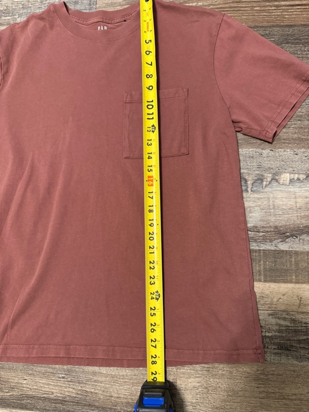 Gap Men's Comfortable Fit Classic Crew Neck Washed Pocket L T-Shirt 100% cotton - Picture 4 of 6